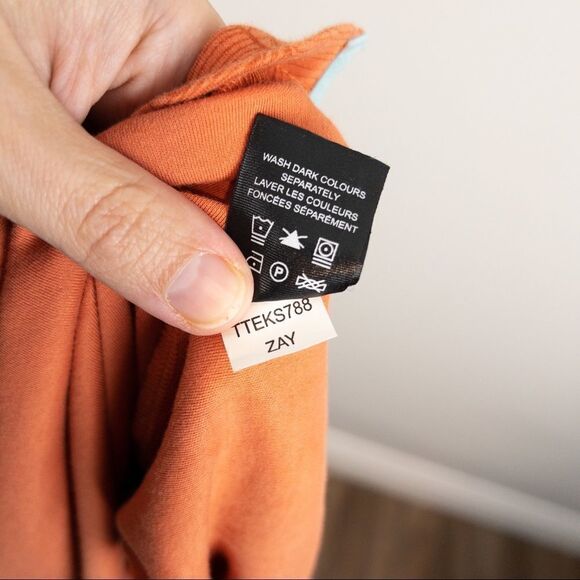 Daniel Hechter Mens Size XL Short Sleeve Polo Shirt Orange Leaf Motif Golf - Picture 6 of 7